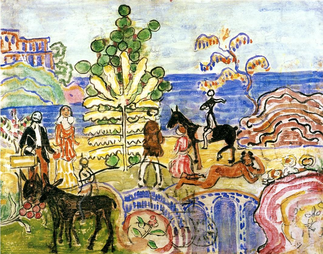 Fantasy (also known as Fantasy with Flowers, Animals and Houses) (1913) – Maurice Prendergast Tablo