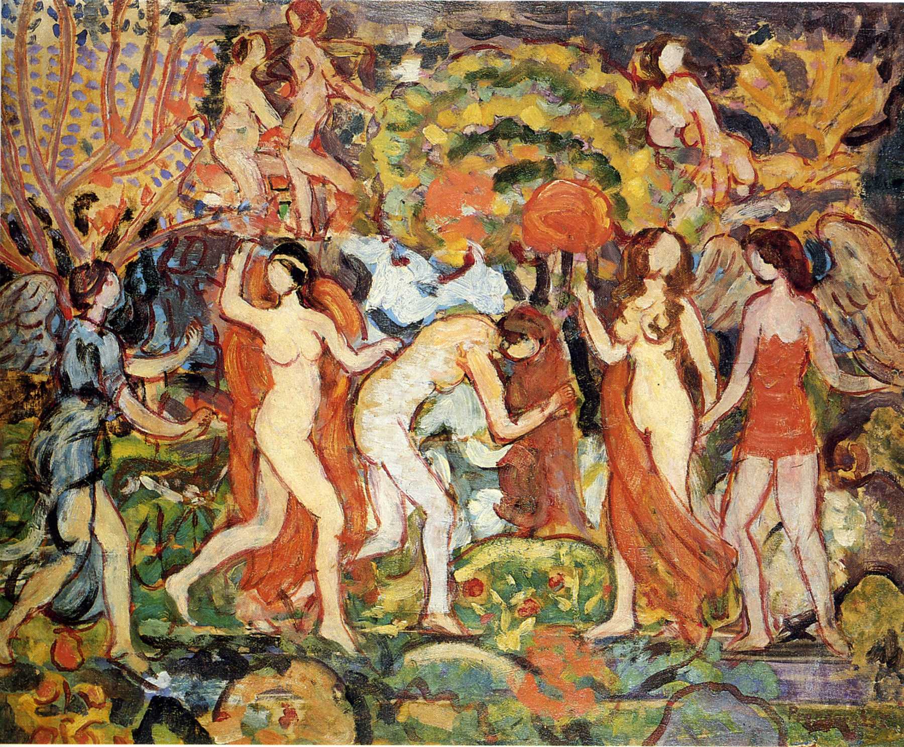 Fantasy (1914) Maurice Prendergast tablo - Dekolata
