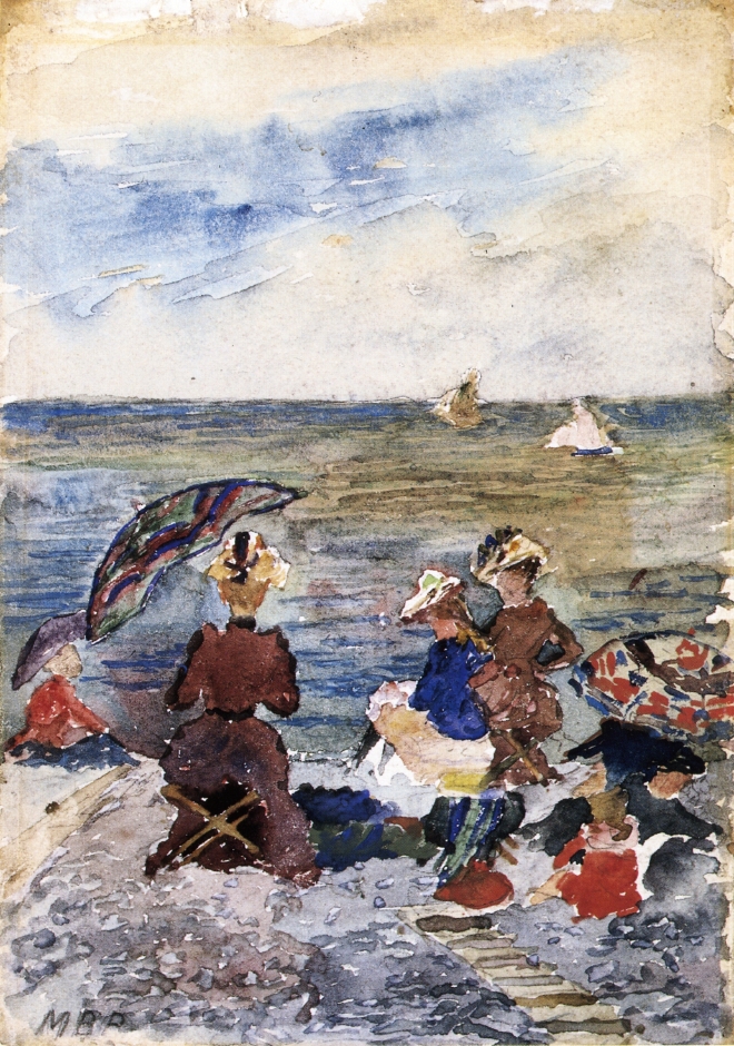 Figures on the Beach (1892) Maurice Prendergast tablo - Dekolata