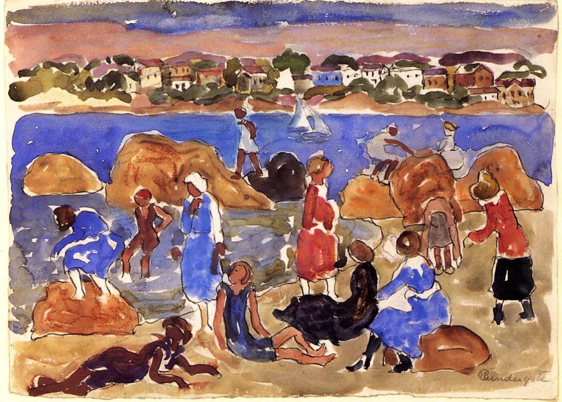 Gloucester, Fishermen s Houses (1915) Maurice Prendergast tablo - Dekolata