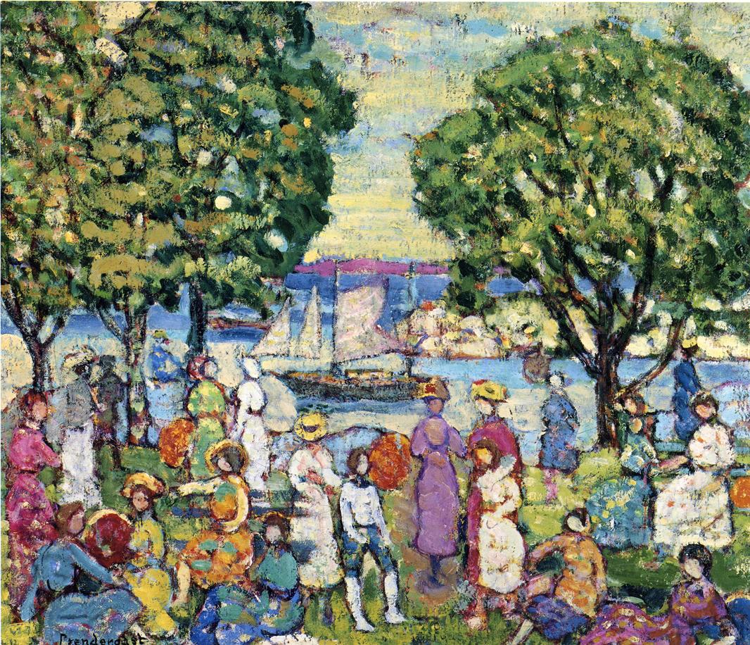 Gloucester Harbor (1918) Maurice Prendergast tablo - Dekolata