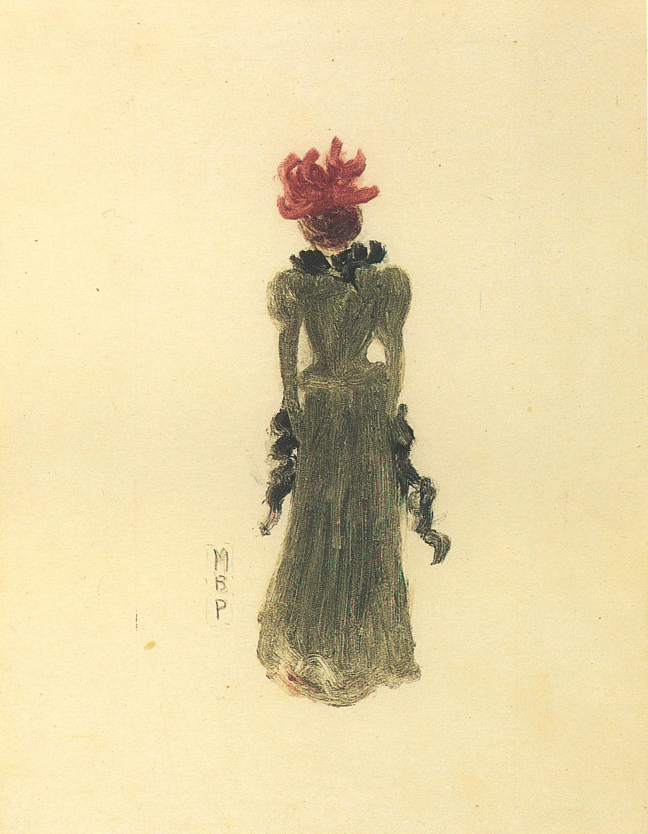 Green Dress (1891) Maurice Prendergast tablo - Dekolata