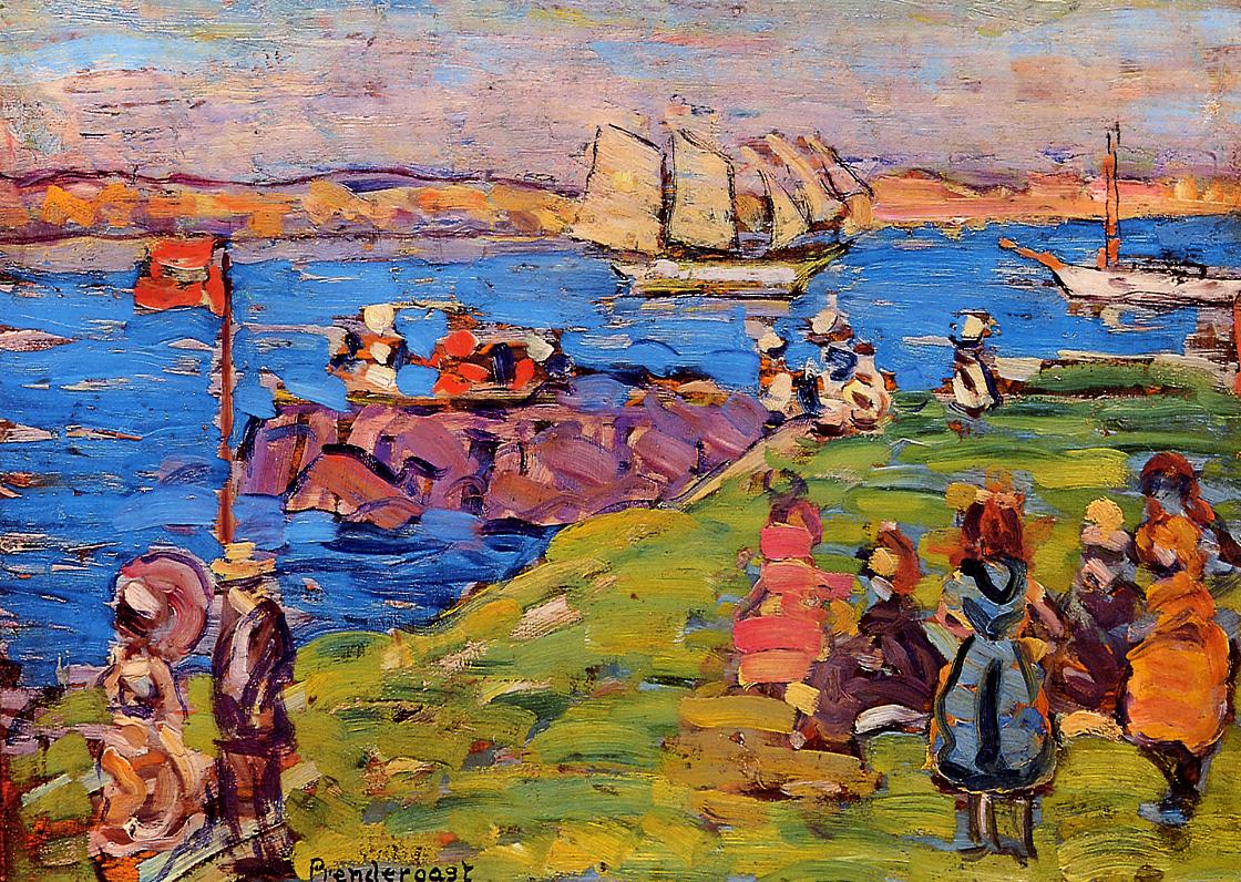 Harbor, Afternoon (1903) Maurice Prendergast tablo - Dekolata