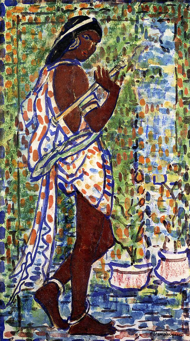 Hindu Dancer (1910) Maurice Prendergast tablo - Dekolata