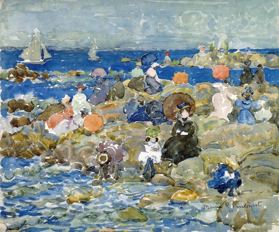 Holiday, Nahant (1900) Maurice Prendergast tablo - Dekolata
