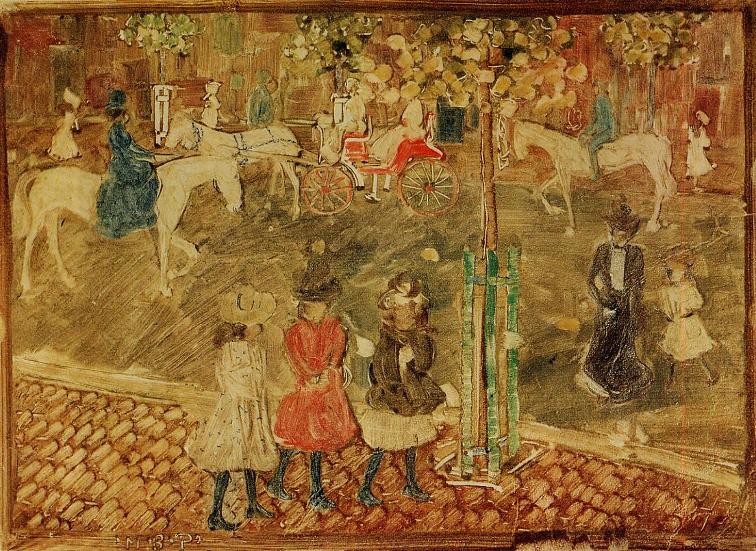 Horseback Riders (1895) Maurice Prendergast tablo - Dekolata
