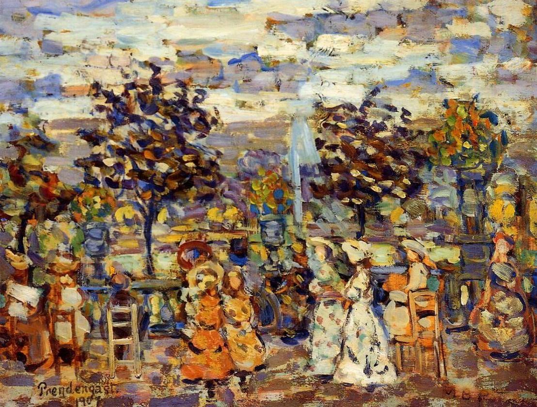 In the Luxembourg Gardens (1907) Maurice Prendergast tablo - Dekolata