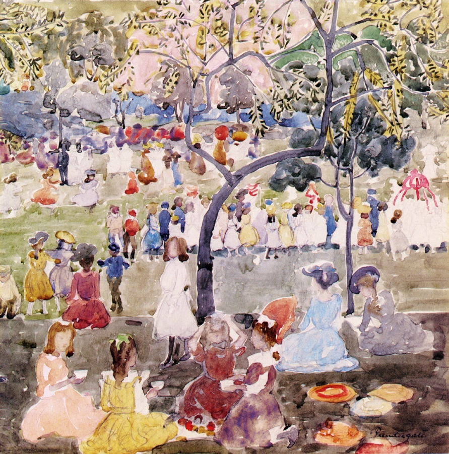 In the Park (1900) Maurice Prendergast tablo - Dekolata