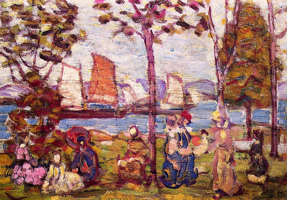 In the Park (1905) Maurice Prendergast tablo - Dekolata