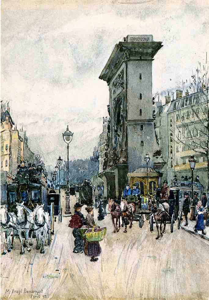 La Porte San Denis (1892) Maurice Prendergast tablo - Dekolata