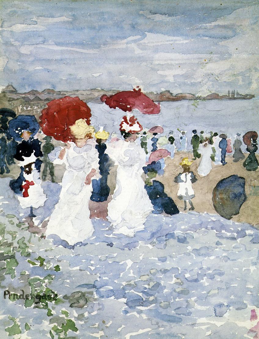 Ladies with Parasols (1896) – Maurice Prendergast Tablo