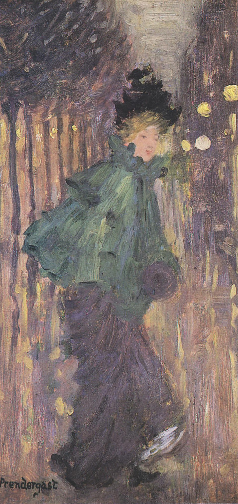 Lady on the Boulevard (1892) Maurice Prendergast tablo - Dekolata