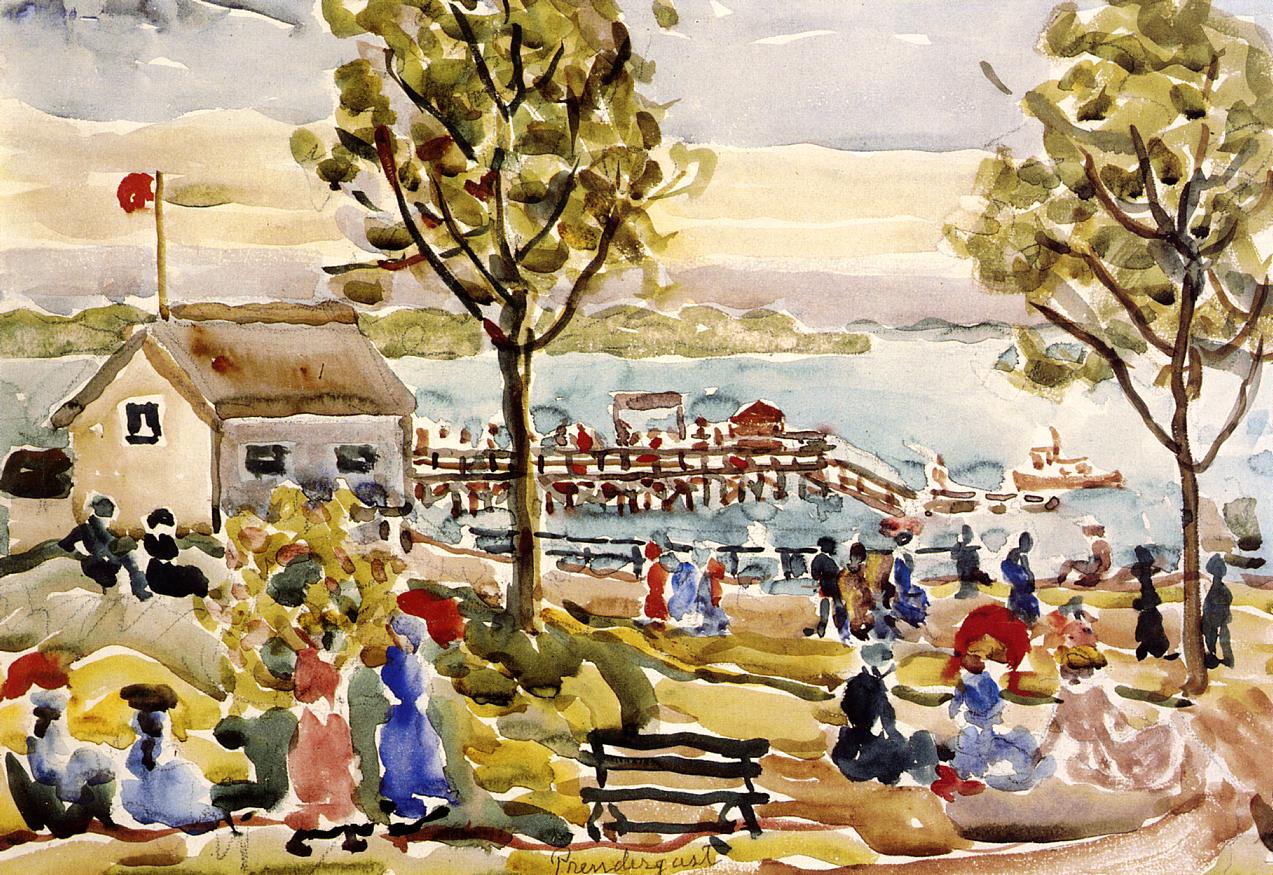 Landing Stage (1920) Maurice Prendergast tablo - Dekolata