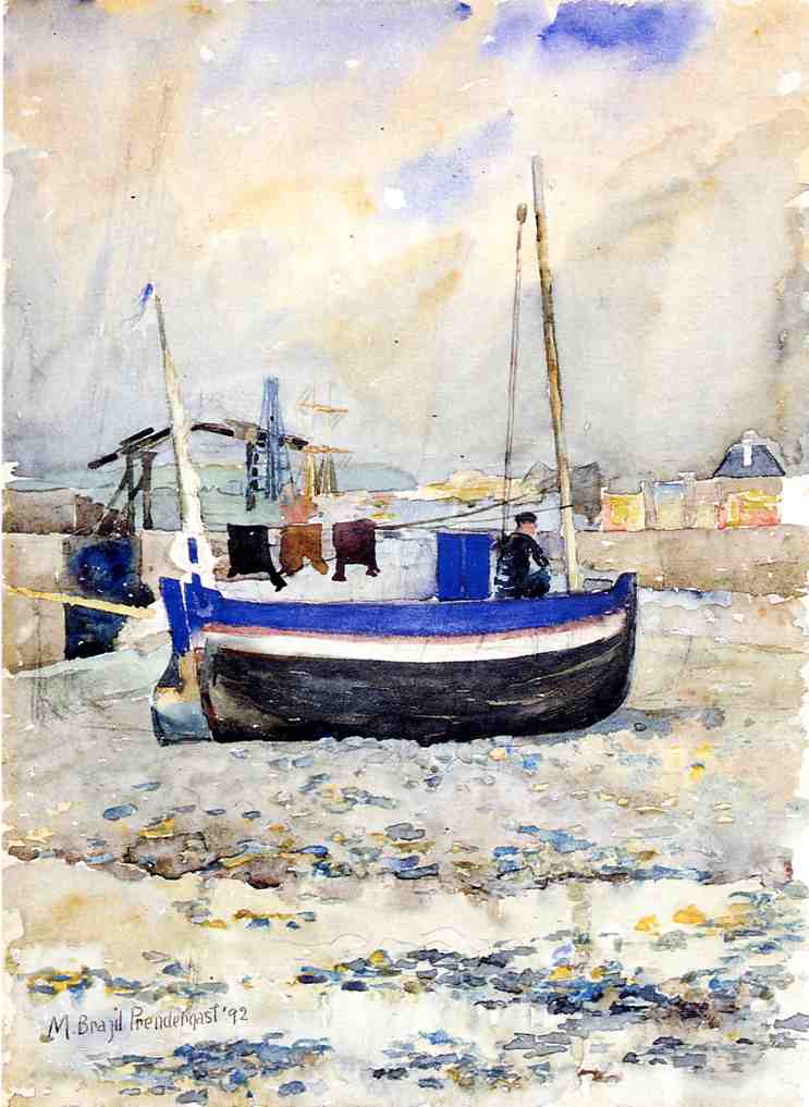 Low Tide, Afternoon, Treport (1892) Maurice Prendergast tablo - Dekolata