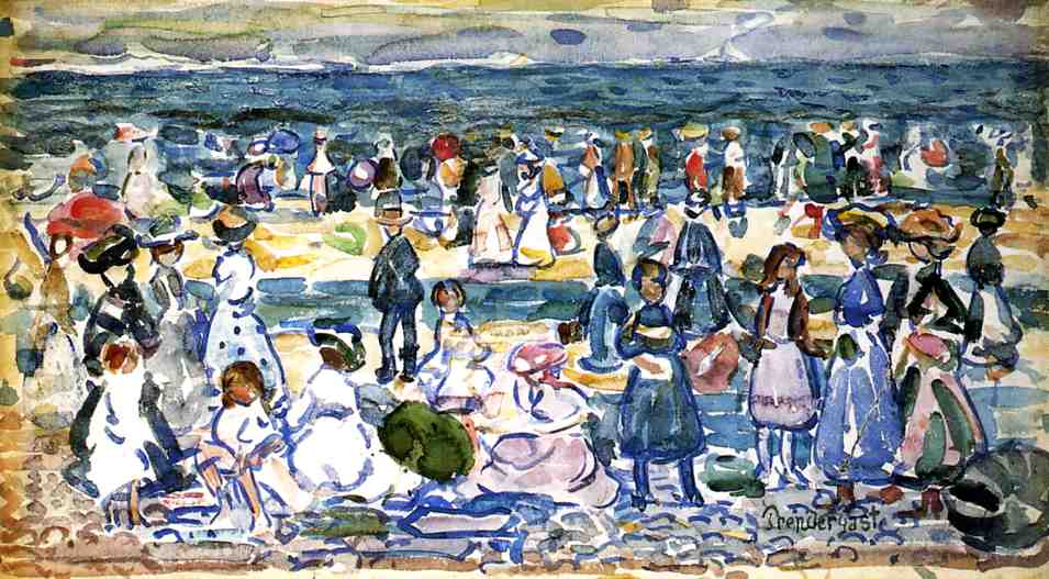 Low Tide, Revere Beach (1910) Maurice Prendergast tablo - Dekolata