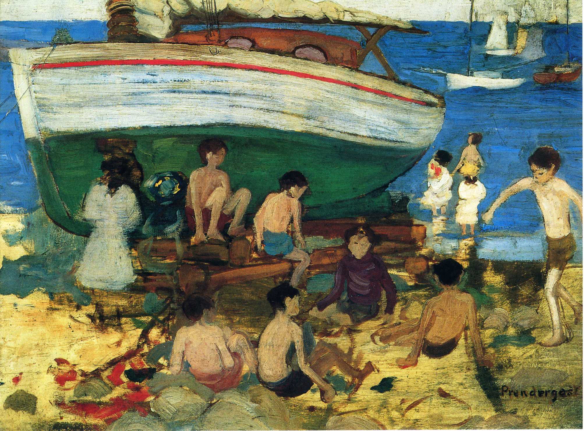 Low Tide (1895) Maurice Prendergast tablo - Dekolata