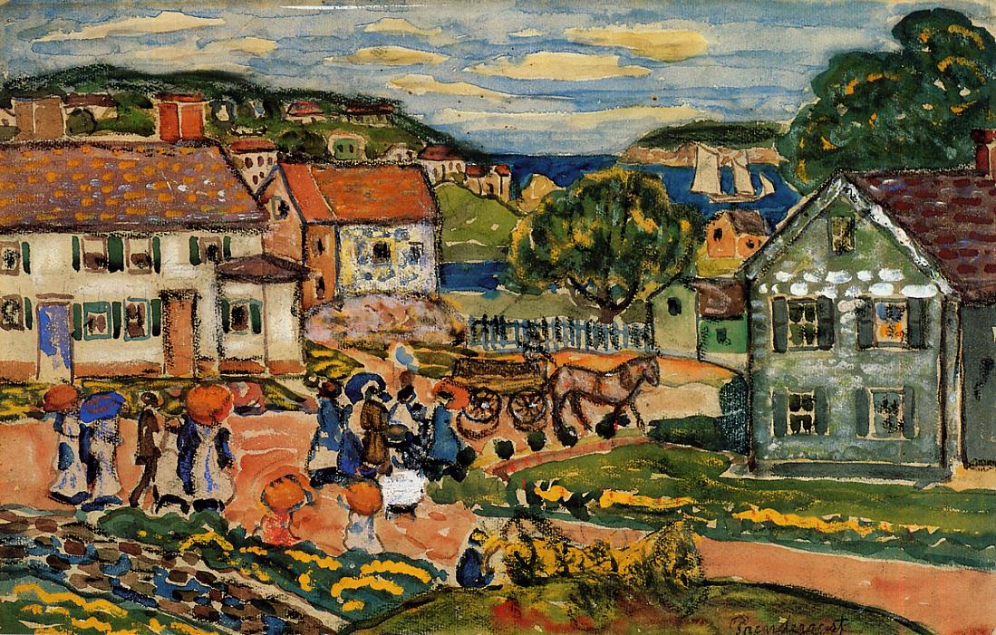 Marblehead (1914) Maurice Prendergast tablo - Dekolata