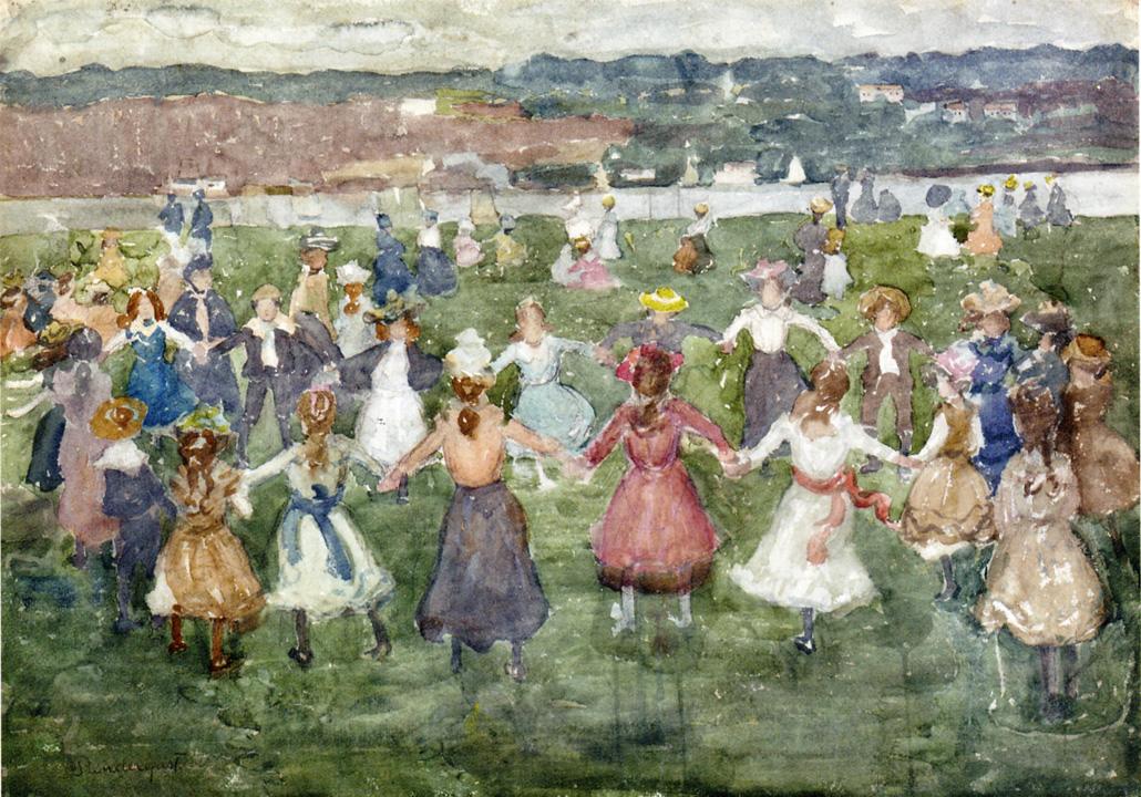 May Day (1900) Maurice Prendergast tablo - Dekolata