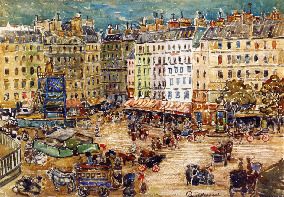 Montparnasse (1907) Maurice Prendergast tablo - Dekolata