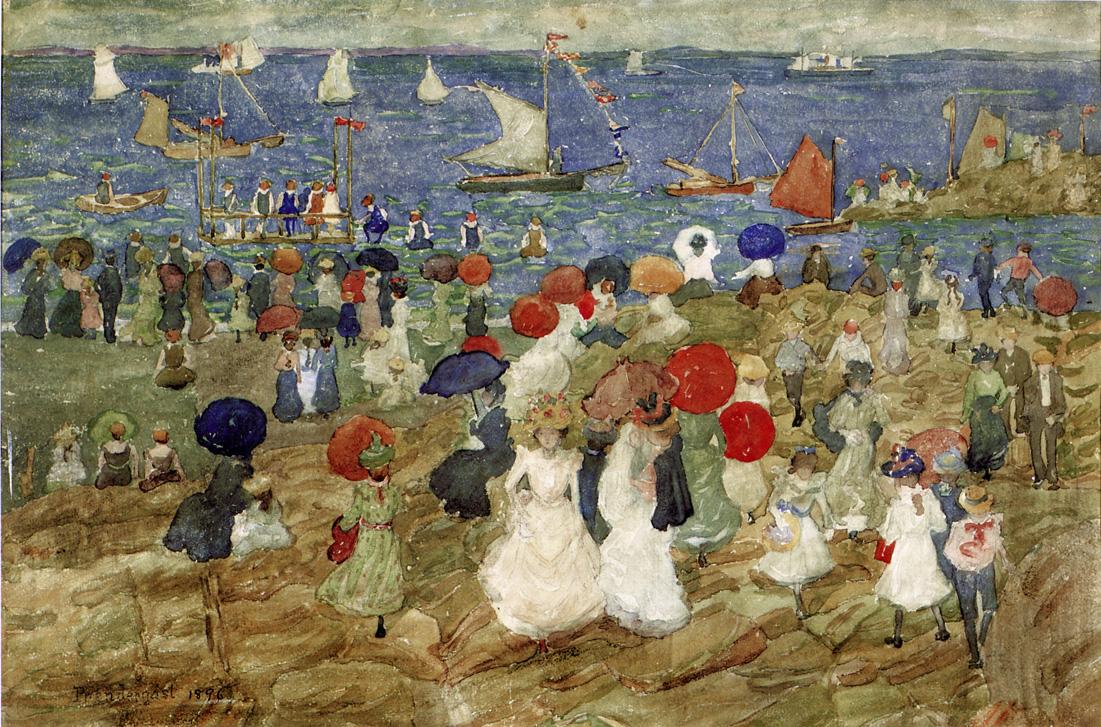 Nantasket Beach (also known as Handkerchief Point) (1896) – Maurice Prendergast Tablo