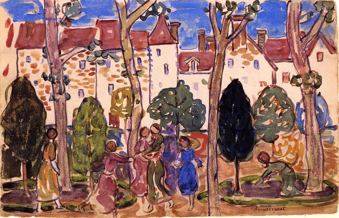Naples (1914) Maurice Prendergast tablo - Dekolata