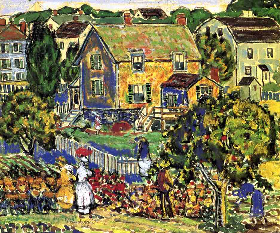 New England Village (1916) – Maurice Prendergast Tablo