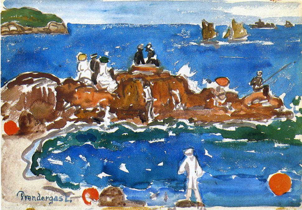 North Shore 3, Massachusetts (1907) Maurice Prendergast tablo - Dekolata