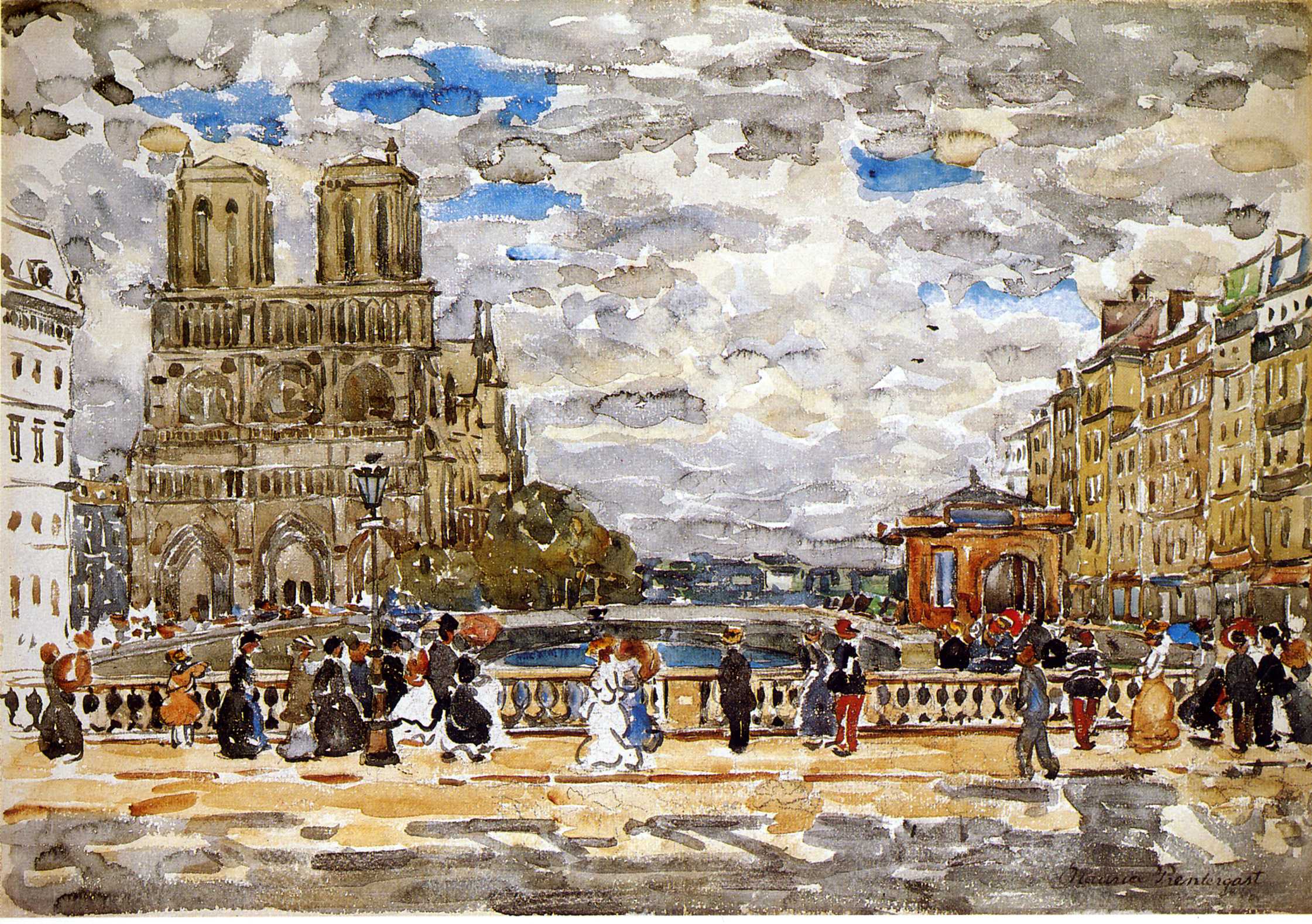 Notre Dame (1907) Maurice Prendergast tablo - Dekolata