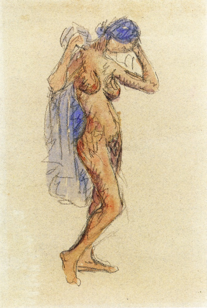 Nude Model with Drapery (1912) Maurice Prendergast tablo - Dekolata