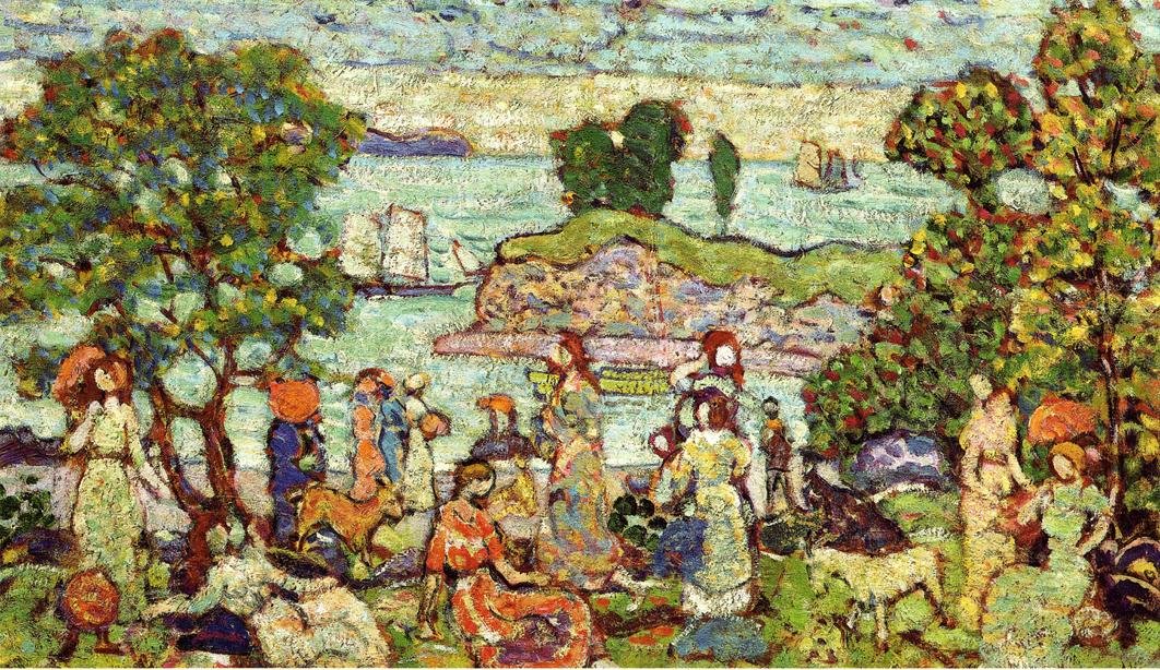 Outer Harbor (1915) Maurice Prendergast tablo - Dekolata
