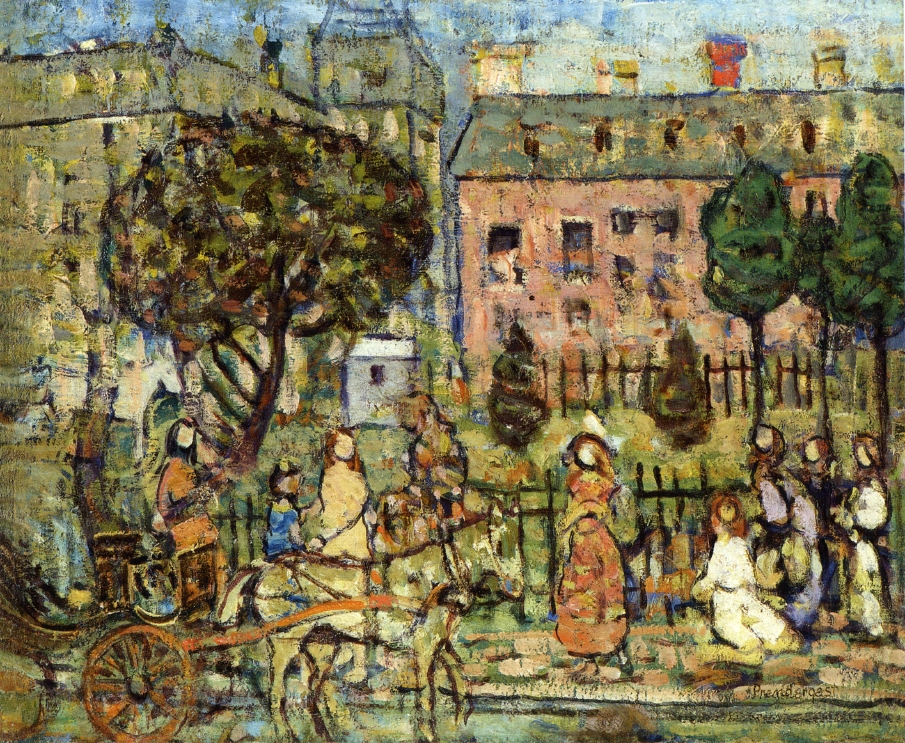 Park, Naples (1914) Maurice Prendergast tablo - Dekolata