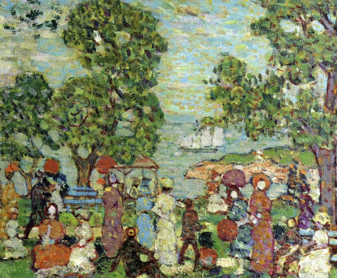 Park Scene NeBay (1910) Maurice Prendergast tablo - Dekolata