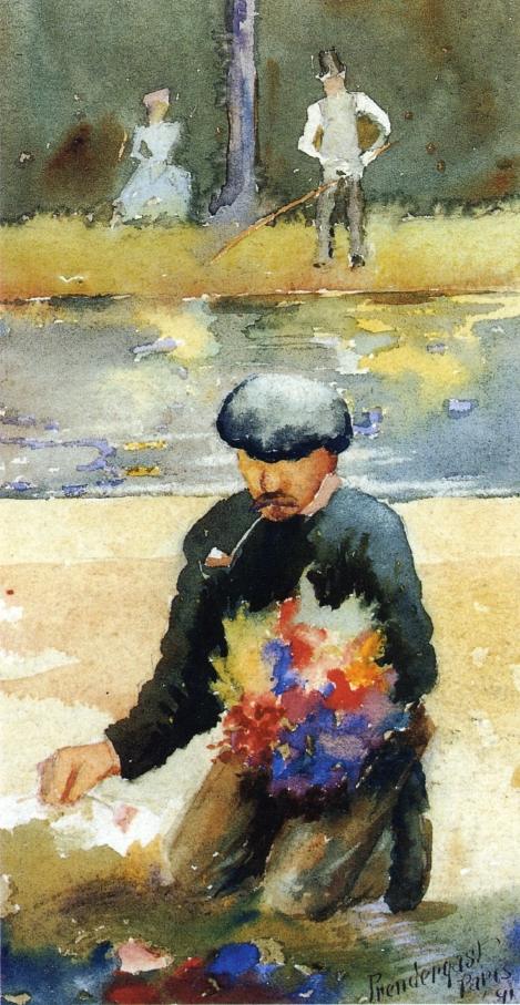 Picking Flowers (1891) Maurice Prendergast tablo - Dekolata