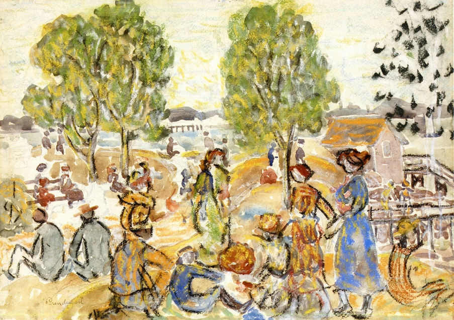 Picnic (1920) Maurice Prendergast tablo - Dekolata