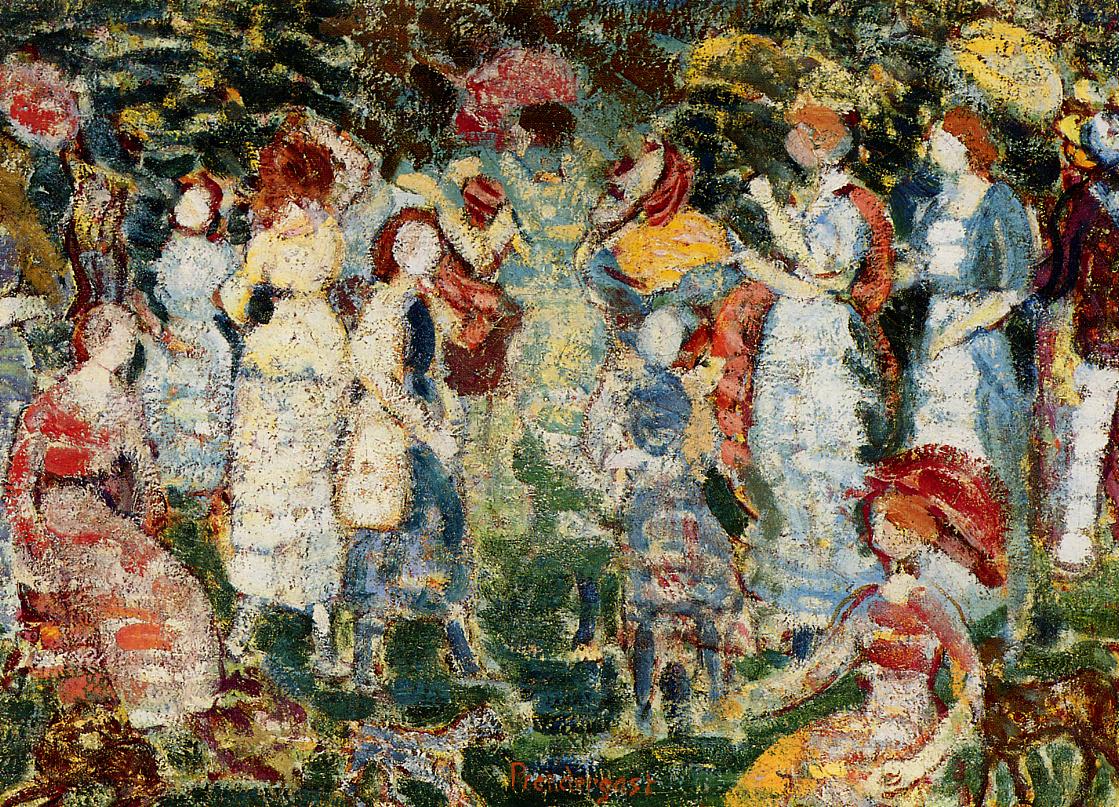 Picnic Grove (1918) Maurice Prendergast tablo - Dekolata