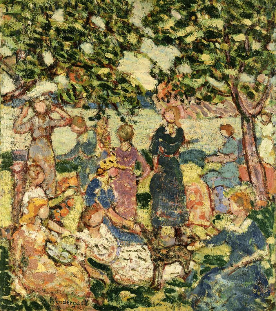 Picnic by the Inlet (1918) Maurice Prendergast tablo - Dekolata