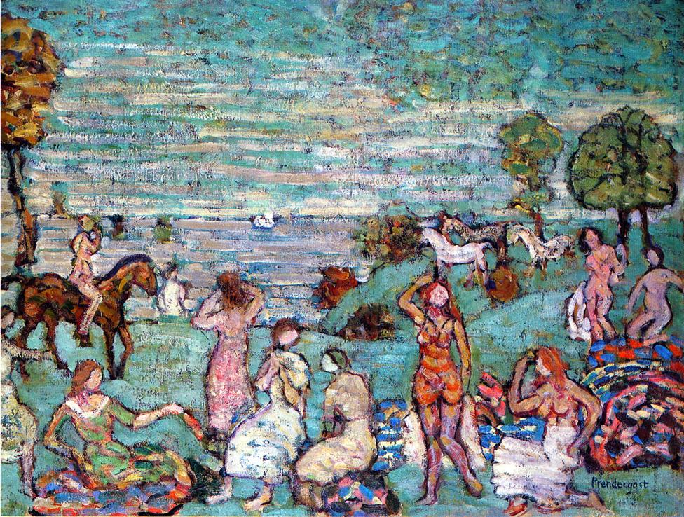 Picnic by the Sea (1915) Maurice Prendergast tablo - Dekolata