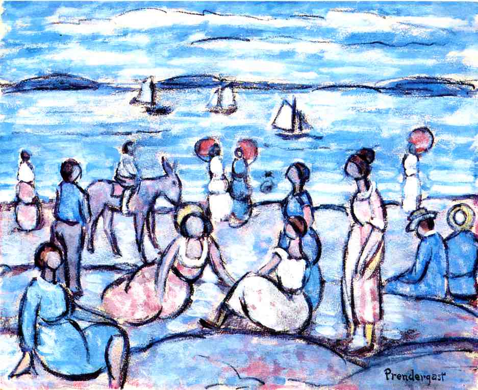 Playing at Salem, Massachusetts Maurice Prendergast tablo - Dekolata