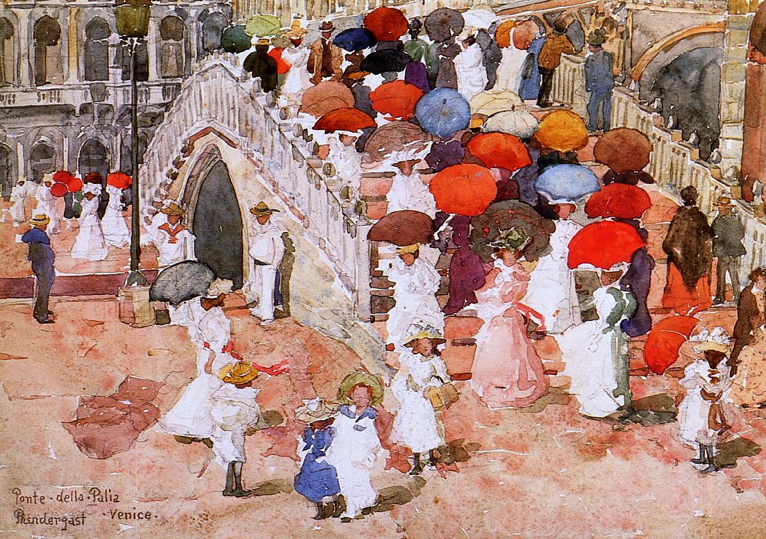 Ponte della Paglia (1898) Maurice Prendergast tablo - Dekolata