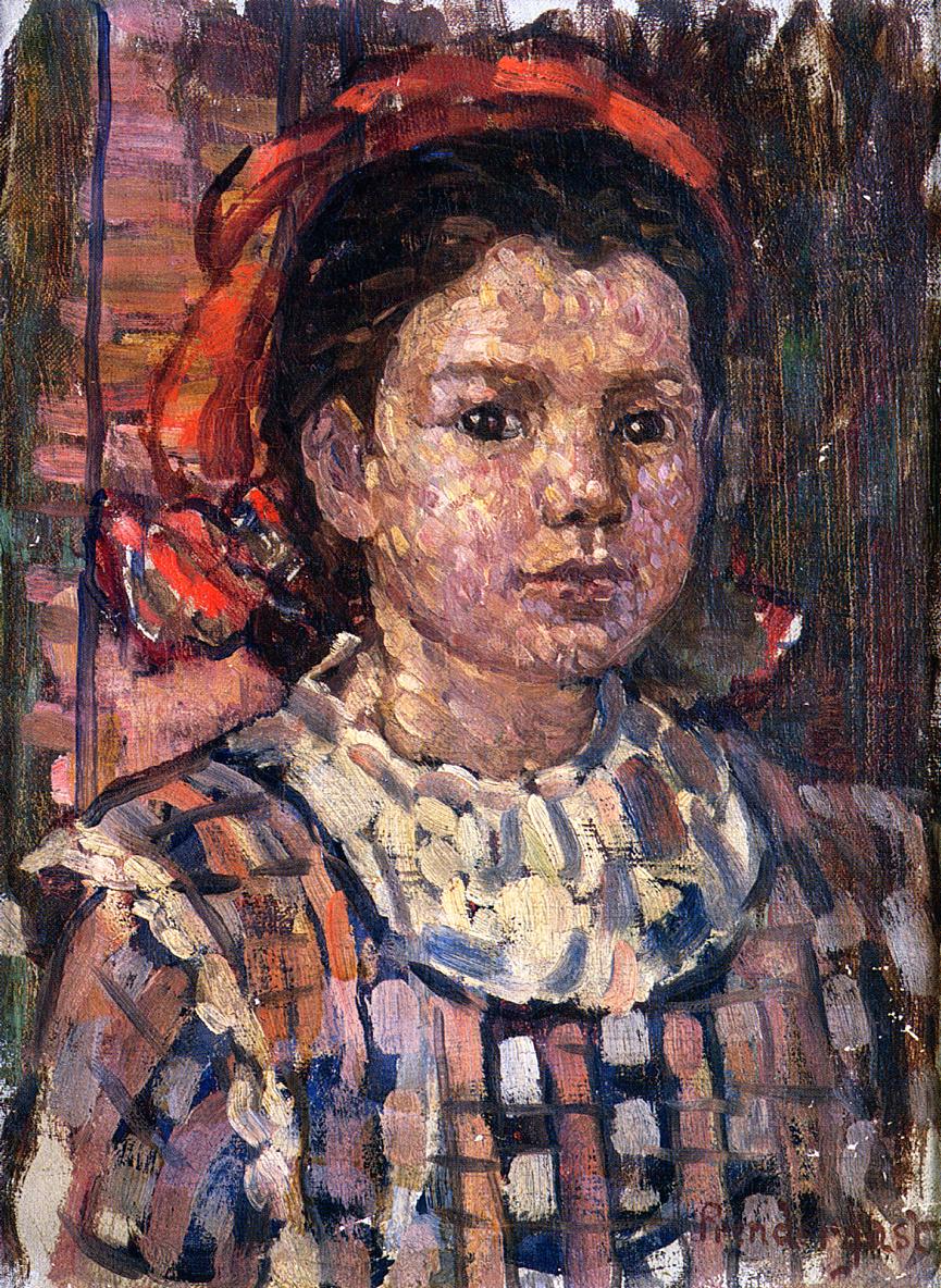 Portrait of a Young Girl (1910) Maurice Prendergast tablo - Dekolata