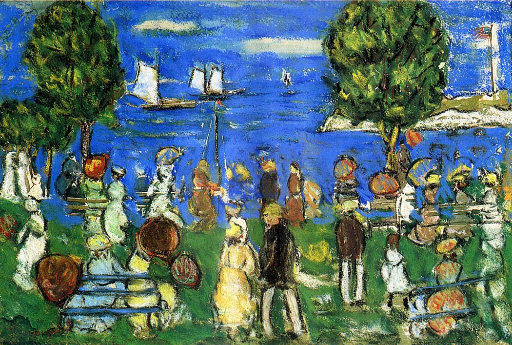 Promenade Salem (1920) Maurice Prendergast tablo - Dekolata