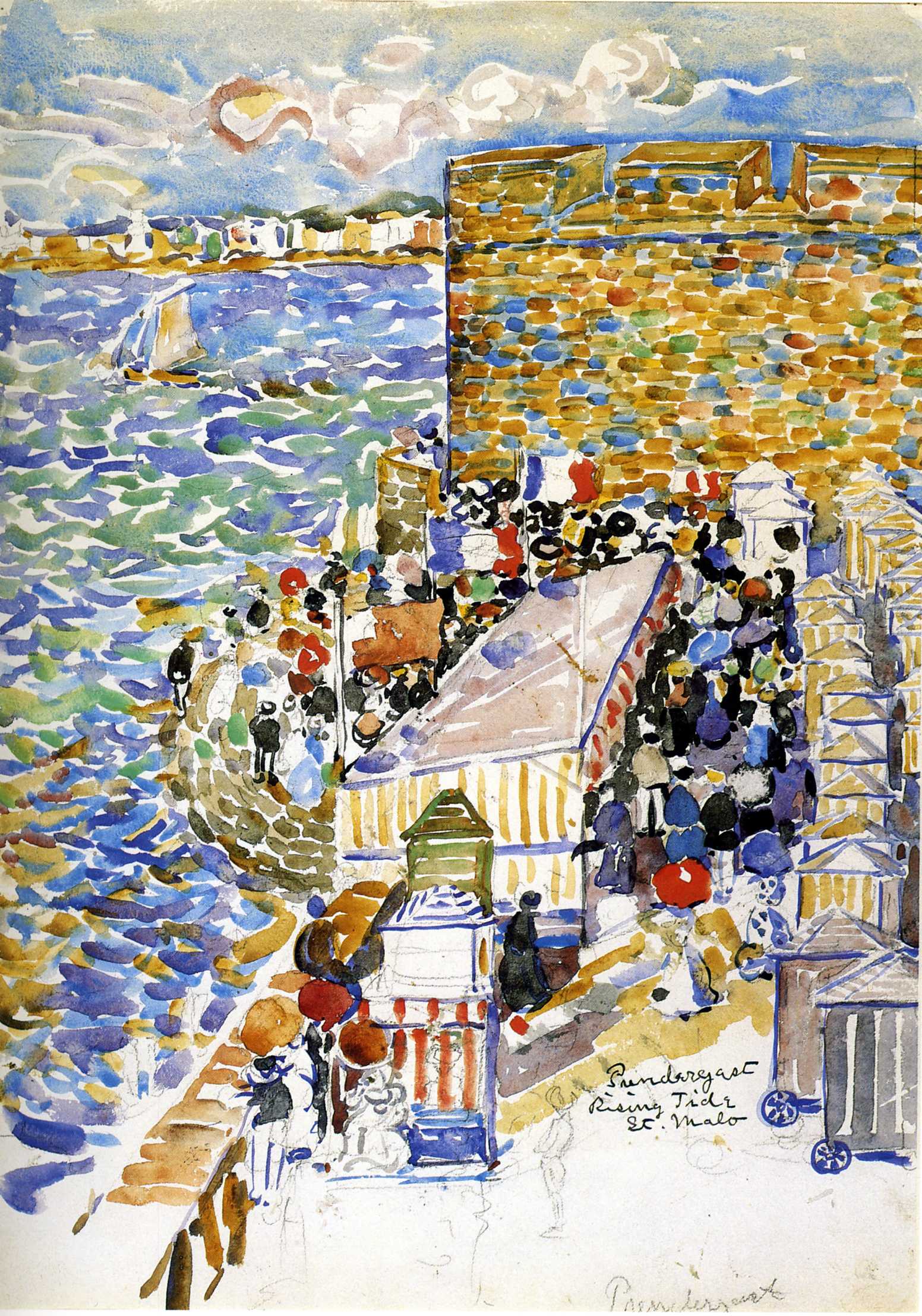 Rising Tide, St. Malo (1907) Maurice Prendergast tablo - Dekolata