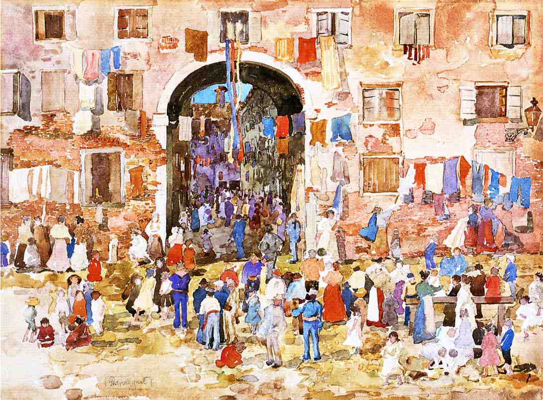 Riva degli Schiavoni (1898) – Maurice Prendergast Tablo