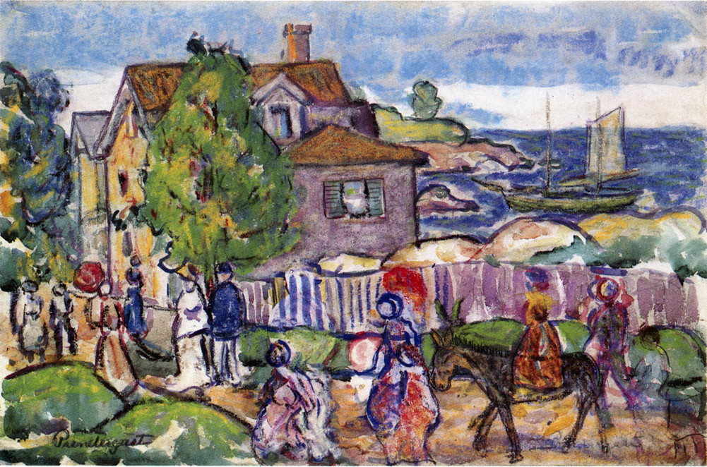 Salem (1915) Maurice Prendergast tablo - Dekolata