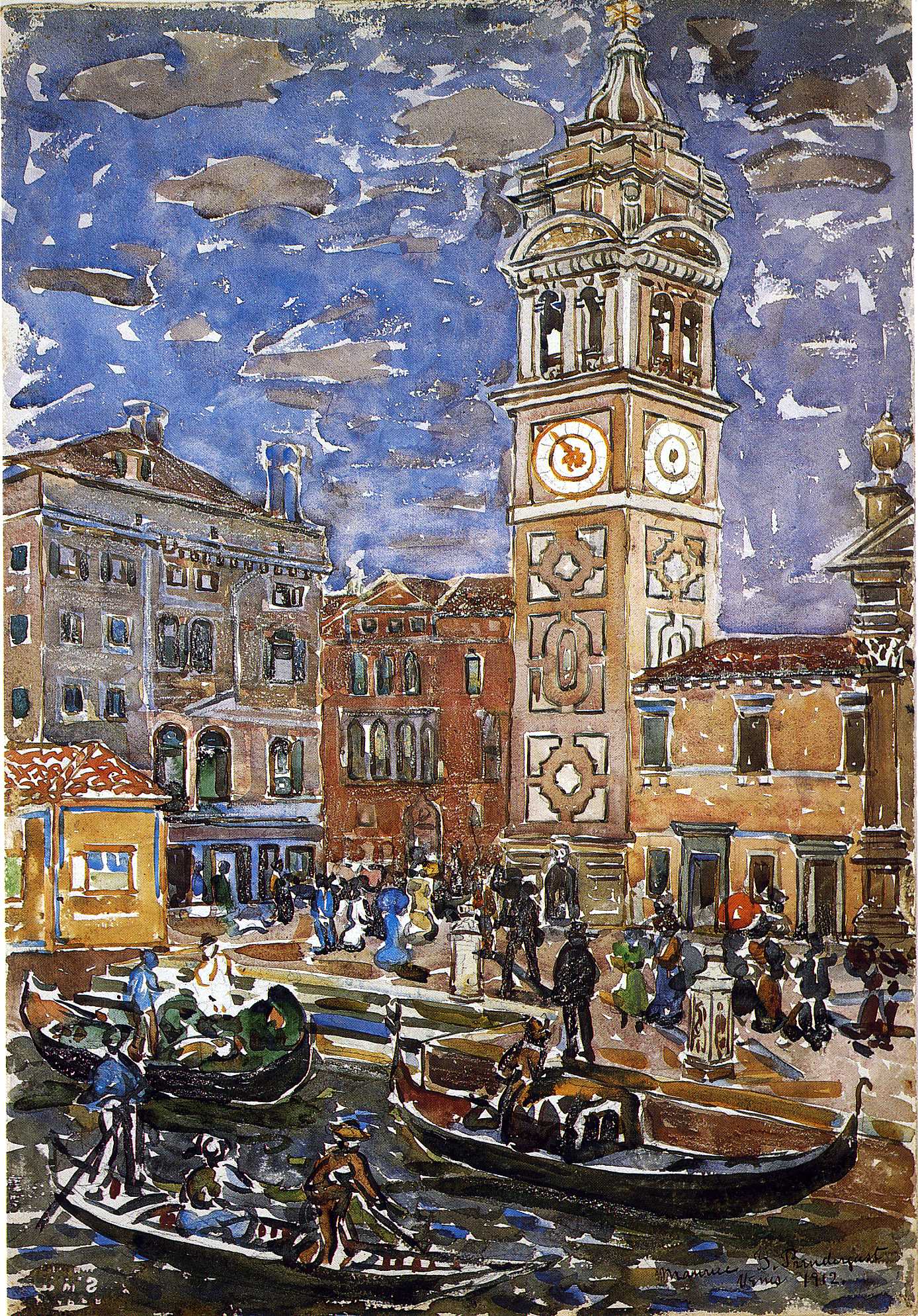 SanMaria Formosa, Venice (1911) Maurice Prendergast tablo - Dekolata