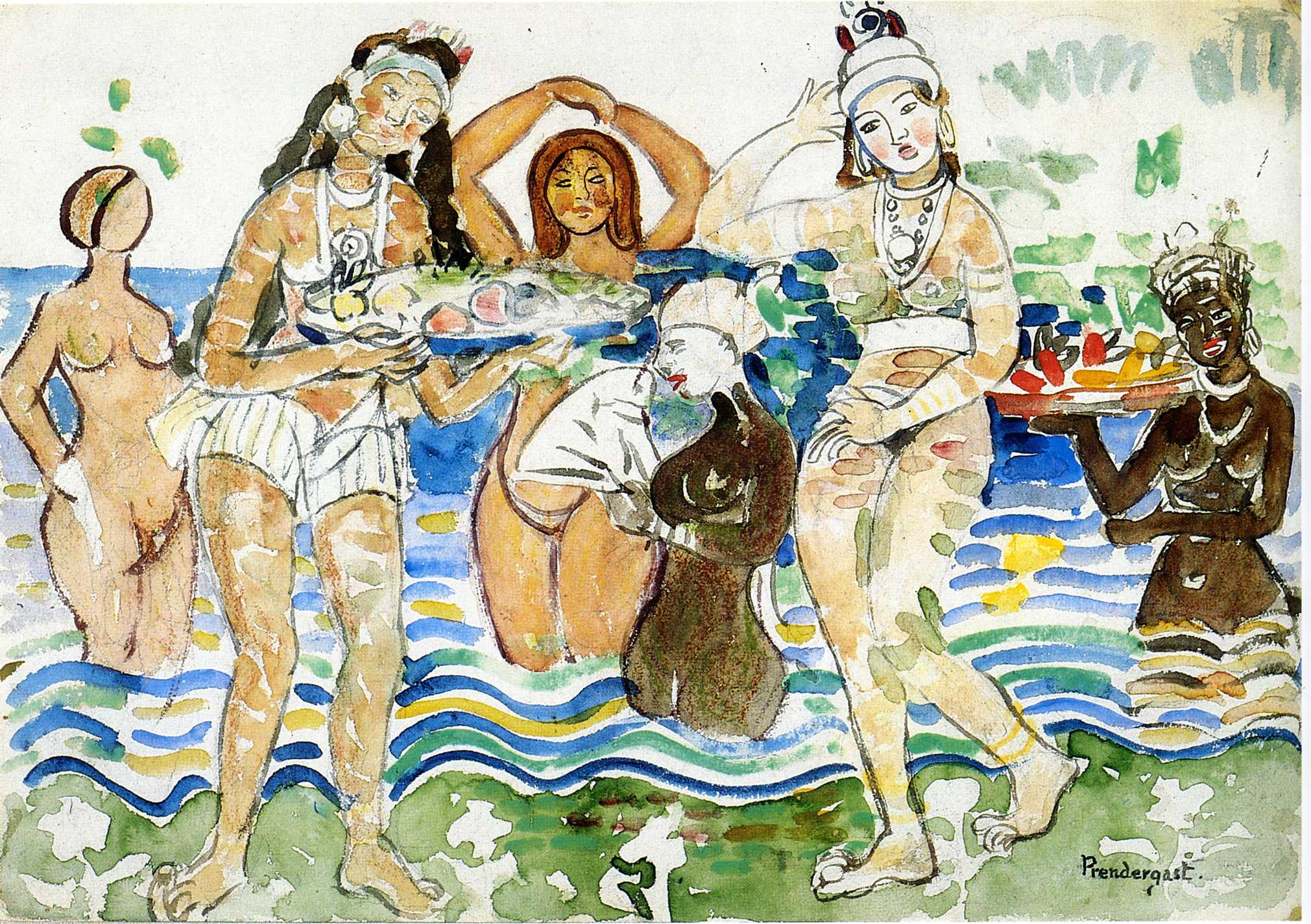 Sea Maidens (1910) – Maurice Prendergast Tablo
