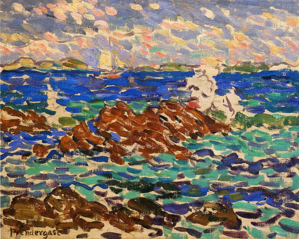 Seascape (1907) Maurice Prendergast tablo - Dekolata