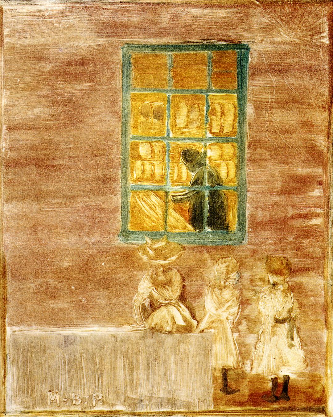 Shadow (also known as Children by a Window) (1900) Maurice Prendergast tablo - Dekolata