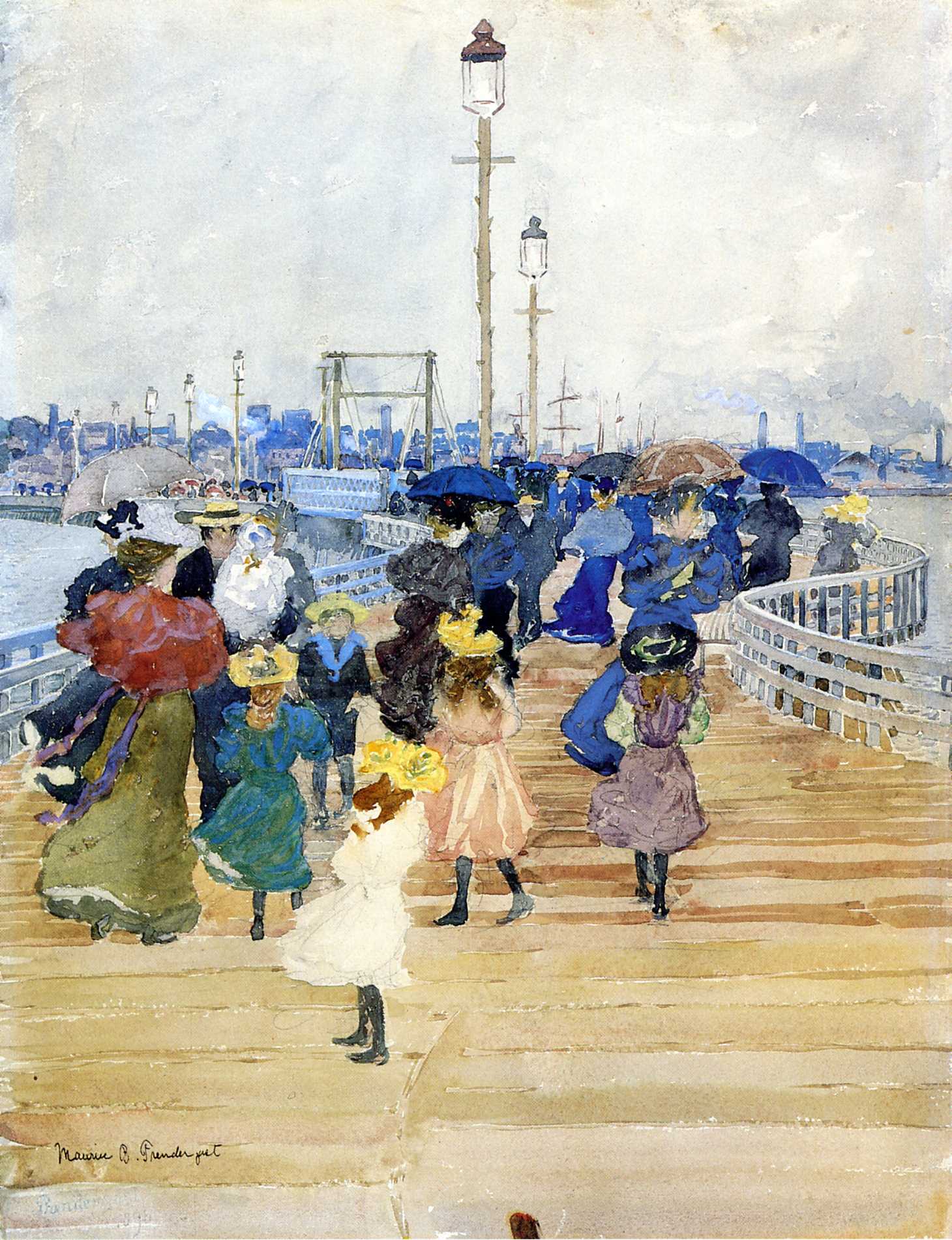 South Boston Pier (also known as Atlantic City Pier) (1896) – Maurice Prendergast Tablo