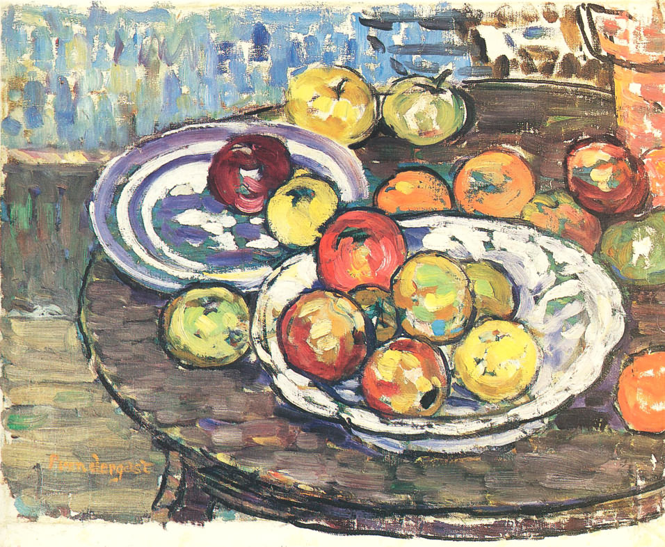 Still Life Apples Vase (1913) Maurice Prendergast tablo - Dekolata
